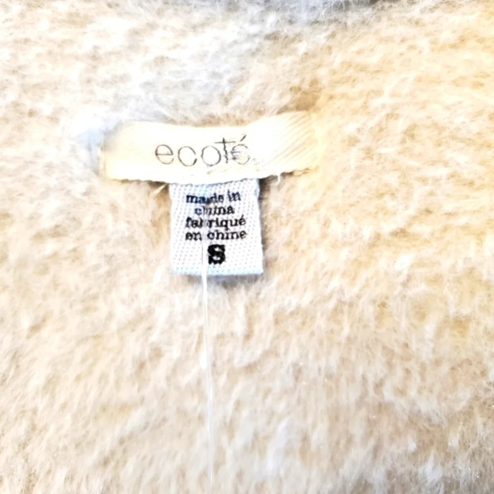 Ecote' brown leather sherpa vest Size Small
